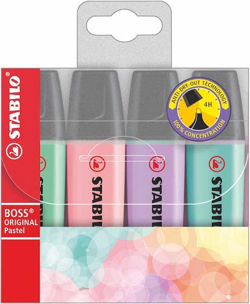 Stabilo Fosforlu Kalem Boss Orj Pastel 4 Lü Paket 70/4-2 ürün görseli 1