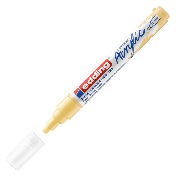 Edding Markör Kalem Akrilik Orta Uçlu Pastel Sarı 915 (10 Lu Paket) ürün görseli 1