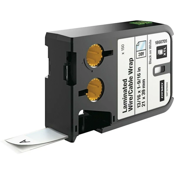 Dymo Xtl Laminetel/Kablo 21X39Mm Beyaz/Siyah 150 Etiket 1868705 ürün görseli 1