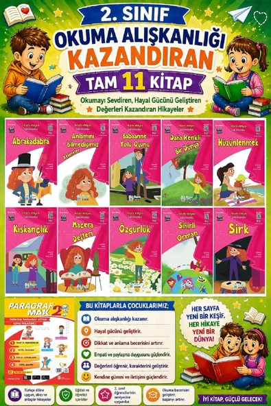 2. Sınıf Okuma Alışkanlığı Kazandıran Okumayı Sevdiren Tam 11 Kitap - 20 ürün görseli 1