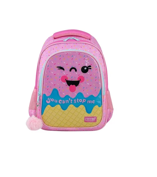 Muggle Okul Sırt Çantası Pink Ice Cream Pembe Mu-8652 ürün görseli 1