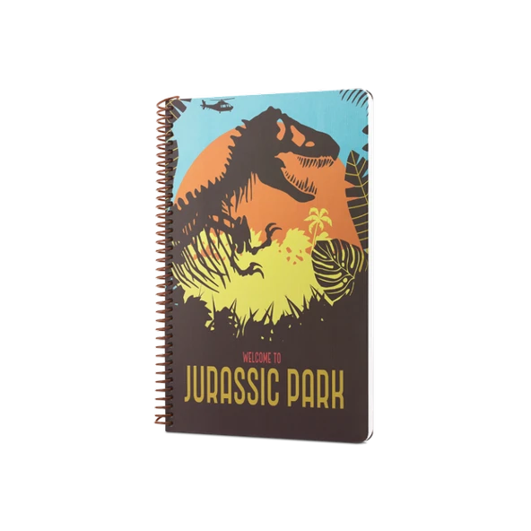 Mabbels Jurassic Park Wellcome To Spiralli Not Defteri Kahverengi 80 Yaprak Çizgili 17X24Cm Dft-388609 ürün görseli 1