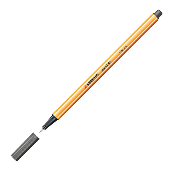 Stabilo Fineliner Point 88 İnce Keçe Uçlu Kalem 88 Point 0.4 Mm Koyu Gri 88/96 (10 Lu Paket) ürün görseli 1