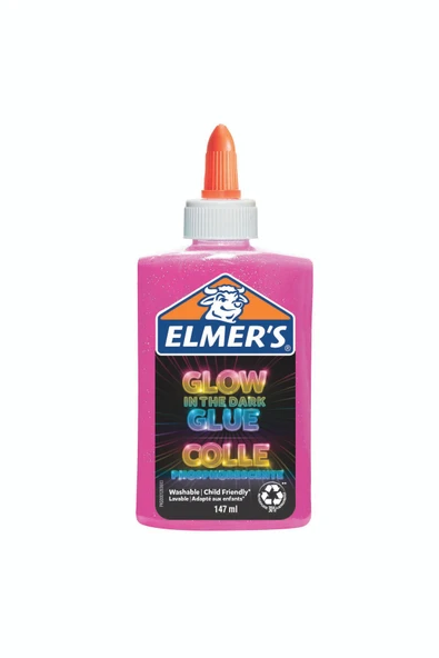 ElmerS Karanlıkta Parlayan Yapıştırıcı Slime Pembe 147ML 2162079 ürün görseli 1