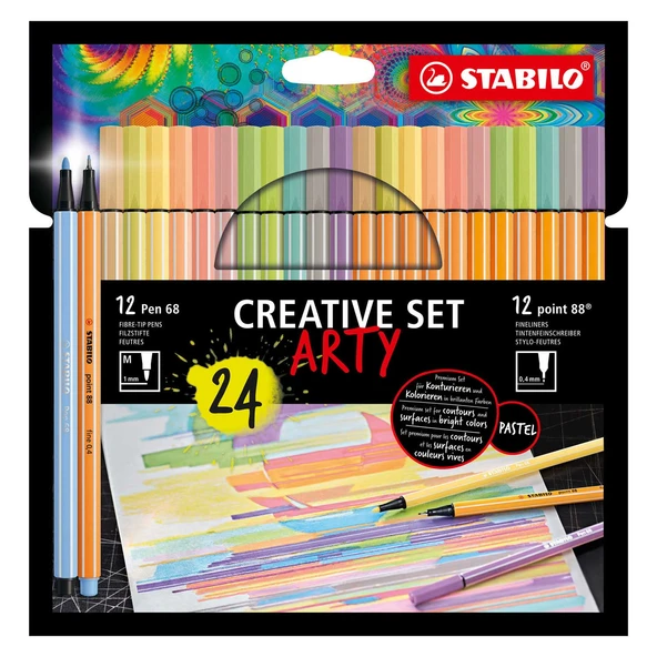 Stabilo Arty Cereative Set 24 Renk Pen + Point 8868/24-1-20 ürün görseli 1