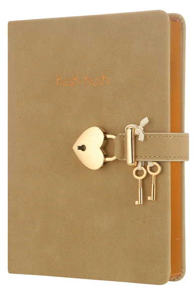 Victoria's Journals Hush Kilitli Not Defteri 160 Yaprak Çizgili Bej 1335 13x18Cm ürün görseli 1