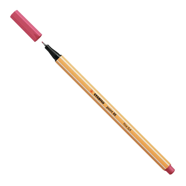 Stabilo Keçe Uçlu İnce Kalem Çilek Kırmızısı Fine 0,4 Mm 88/49 (10 Lu Paket) ürün görseli 1