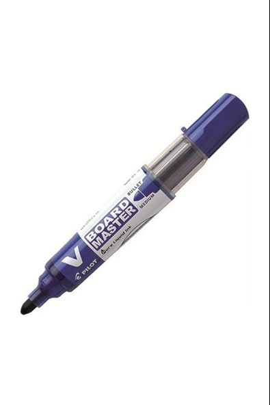 Pilot V Board Master Tahta Kalemi Beyaz Yuvarlak Uçlu Master Mavi WBMA-VBM-M-L-BG (10 Lu Paket) ürün görseli 1