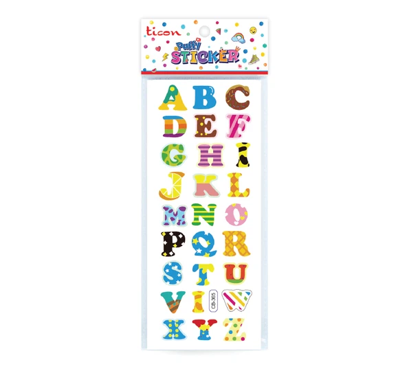 Ticon Puffy Sticker Harf Tps-005/2 348889 (20 Li Paket) ürün görseli 1