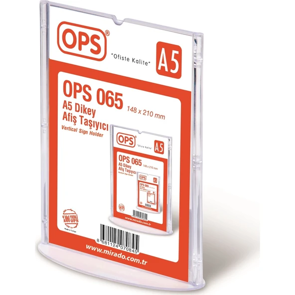 Ops Masa Üstü Afiş Taşıyıcı A5 Dikey 148x210 Mm 065 ürün görseli 1