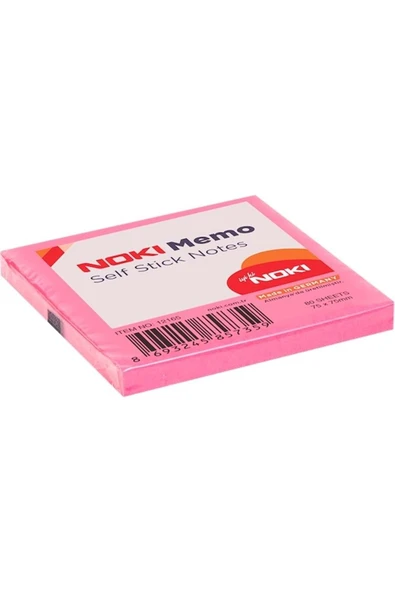 Noki Yapışkanlı Not Kağıdı 80 Yaprak 76X76Mm Pembe 12165 (12 Li Paket) ürün görseli 1