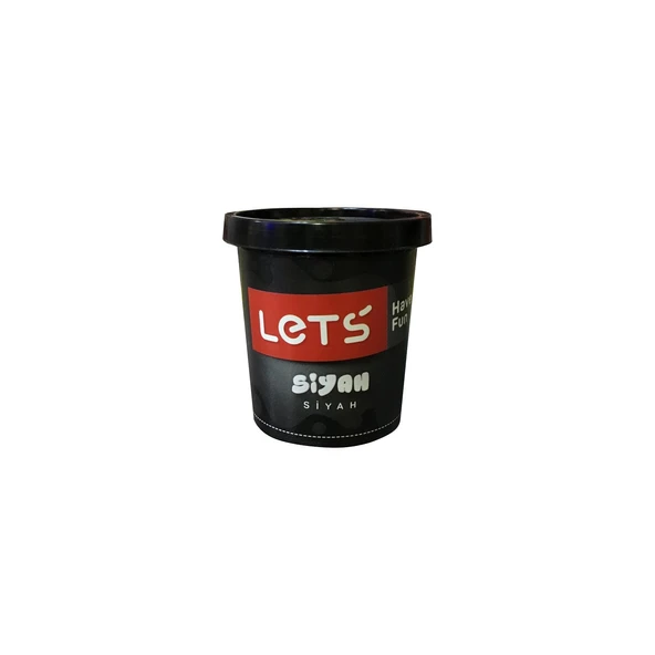 Lets Tek Renk Oyun Hamuru Siyah 115 Gram L8440-10 (24 Lü Paket) ürün görseli 1