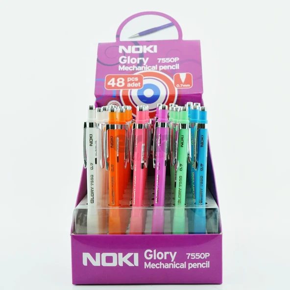 Noki Versatil Kalem 0,7Mm (Mekanik Uçlu Kurşu Kalem) Glory Pastel 7550P-48 (48 Li Paket) ürün görseli 1