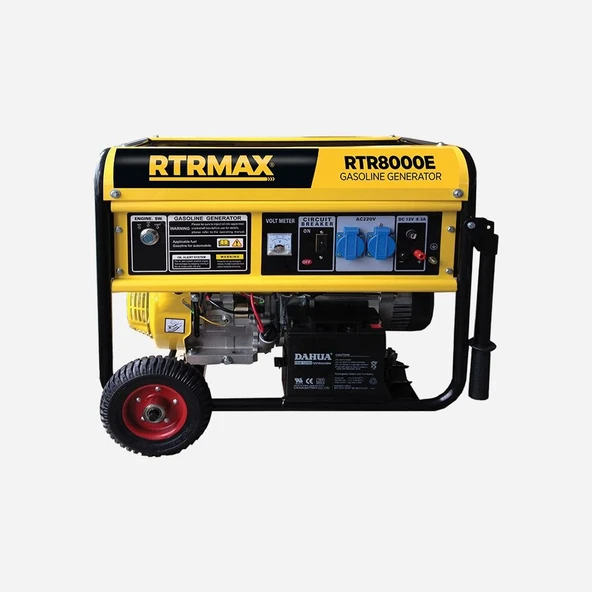RTR8000E Benzinli Jeneratör 8.1 Kva / 6.5 kW 220 V / 12 V İpli / Marşlı (Akülü) ürün görseli 1