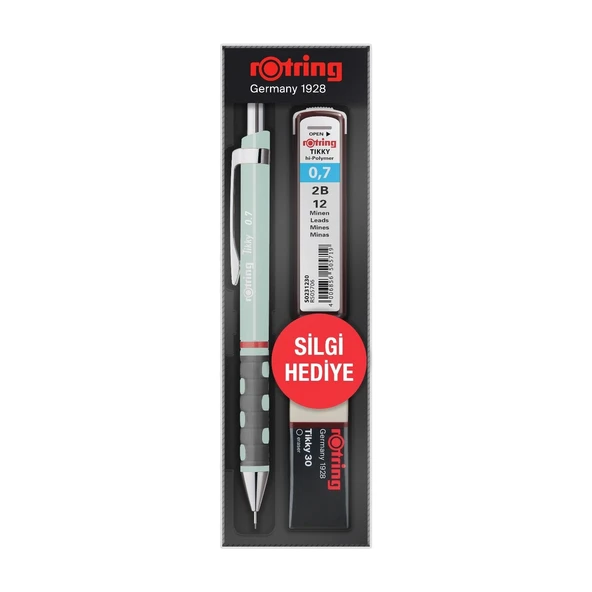Rotring Okul Seti Tikky Versatil Kalem + Min + Silgi 3 Lü 0.7 Mm Opal Mavi Ro-Kk07-07 ürün görseli 1