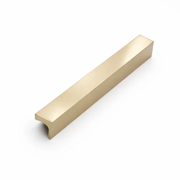 Lada Parlak Gold Metal 224 mm 22.4 cm Uzun Mobilya Çekmece Dolap Kulpları Mutfak Dolabı Kapak Kulbu ürün görseli 1