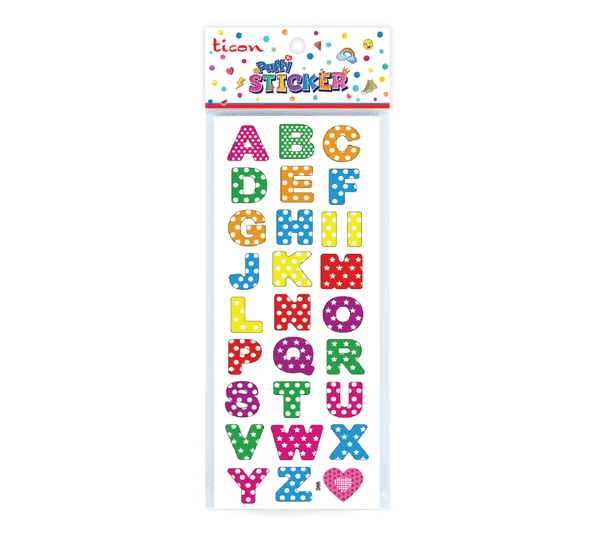 Ticon Puffy Sticker Harf Tps-005/3 348890 (20 Li Paket) ürün görseli 1