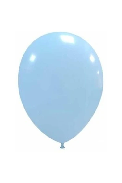 Balonevi Balon 12" Baskı Makaron Mavi (100 Lü Paket) ürün görseli 1
