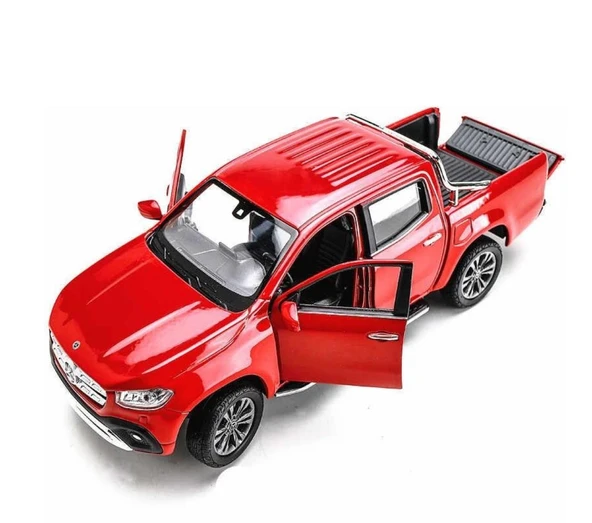 Welly  Koleksiyon 1 / 24 Ölçek Mercedes X Class Kırmızı Arazi Aracı Model Metal Araba ürün görseli 1