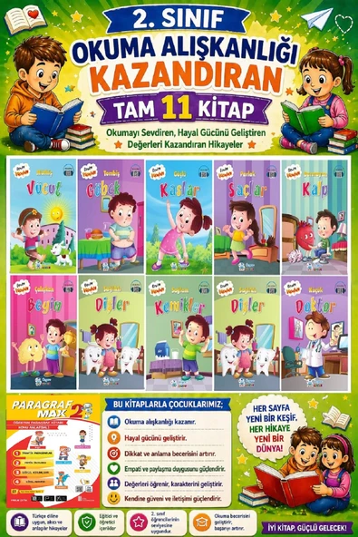 2. Sınıf Okuma Alışkanlığı Kazandıran Okumayı Sevdiren Tam 11 Kitap - 16 ürün görseli 1