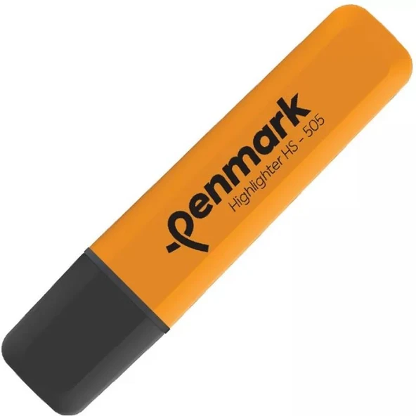 Penmark Neon Fosforlu Kalem (İşaret Kalemi) Turuncu Hs505-03 (10 Lu Paket) ürün görseli 1