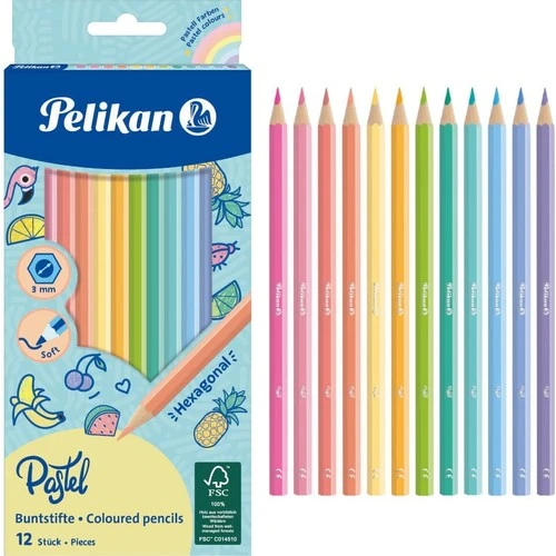 Pelikan Kuru Boya Kalemi Pastel Renkler 12 Renk 701143 ürün görseli 1