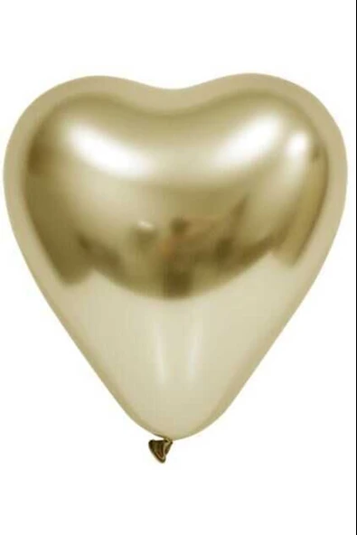Bafix Balon 12" Krom Kalp Gold (50 Li Paket) ürün görseli 1