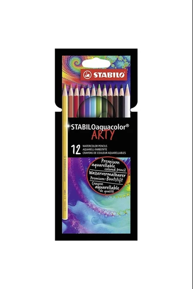 Stabilo Aquacolor Arty 12 Renk Kuru Boya Kalemi 1612/1-20 ürün görseli 1