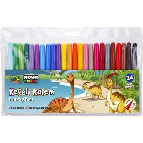 Nova Color Keçeli Kalem 24 Renk Set Nc-872 ürün görseli 1