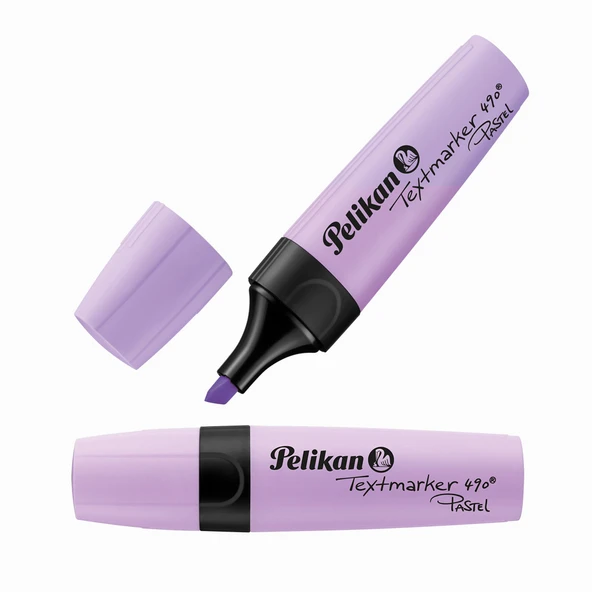 Pelikan Fosforlu Kalem Pastel Lavanta 490 PL817370LAVANTA (10 Lu Paket) ürün görseli 1