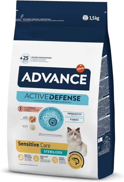 Advance Sensitive Sterilised Adult Somonlu Kısırlaştırılmış Kedi Maması 1.5 Kg ürün görseli 1