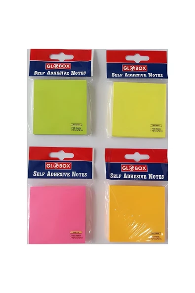 Globox Yapışkanlı Not Kağıdı 75X75Mm 100 Yaprak Neon 6633 (12 Li Paket) ürün görseli 1