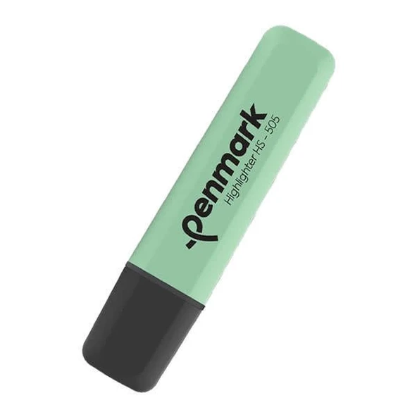 Penmark Pastel Fosforlu Kalem (İşaret Kalemi) Mint Yeşili Hs505-12 (10 Lu Paket) ürün görseli 1