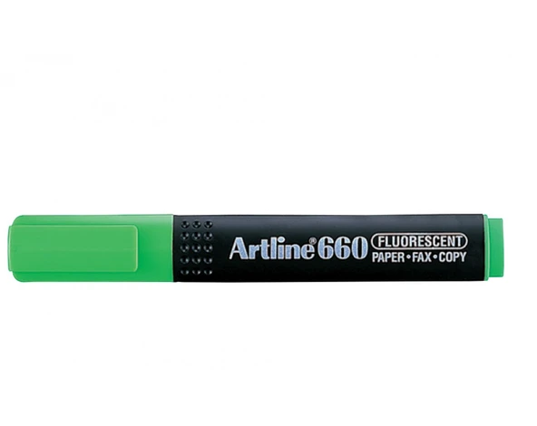 Artline Fosforlu Kalem (İşaret Kalemi) Fosforlu Yeşil 660 (12 Li Paket) ürün görseli 1