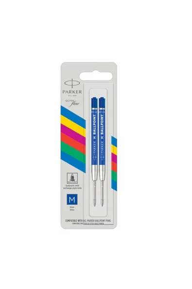 Parker Ekonomik Tükenmez Kalem Yedeği Refill M Uç Mavi Blister (2 Li Paket) P2166544 ürün görseli 1