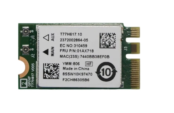 Intel T77H617.10 / Dell Wireless 1810 M.2 NGFF Wi‑Fi + Bluetooth Kablosuz Ağ Kartı ürün görseli 1