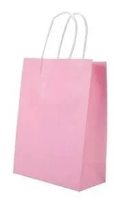 Umur Karton Hediye Çantası 9X18X23Cm Beyaz Pembe 70 Gram 30012879 (50 Li Paket) ürün görseli 1