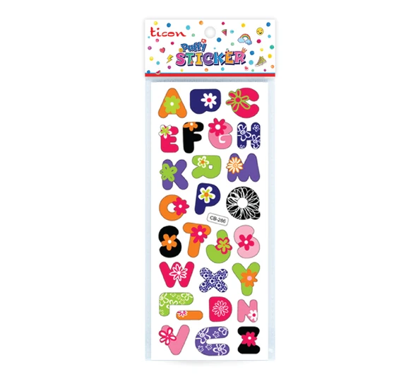 Ticon Puffy Sticker Harf Tps-005/1 348888 (20 Li Paket) ürün görseli 1