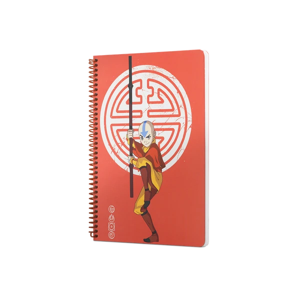 Mabbels Avatar Aang Spiralli Not Defteri Kırmızı 80 Yaprak Çizgili 17X24Cm Dft-388616 ürün görseli 1