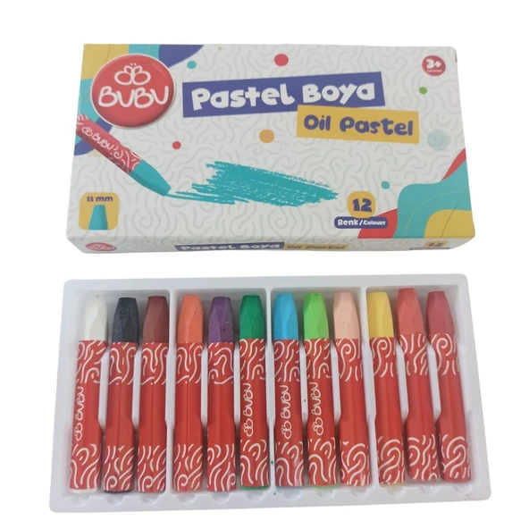 Bu-Bu Pastel Boya 12 Renk PAS001 ürün görseli 1