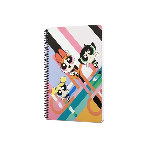 Mabbels The Powerpuff Girls Spiralli Not Defteri Pembe 80 Yaprak Çizgili 17X24Cm Dft-388470 ürün görseli 1