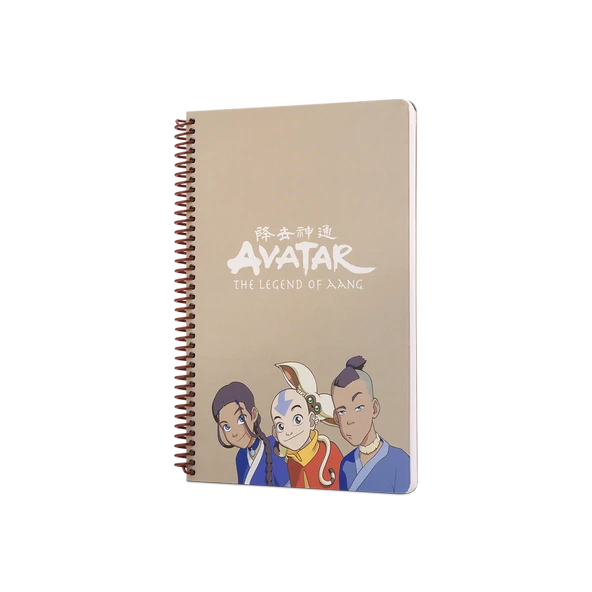 Mabbels Avatar Katara Sokka Aang Spiralli Not Defteri Krem 80 Yaprak Çizgili 17X24Cm Dft-388623 ürün görseli 1
