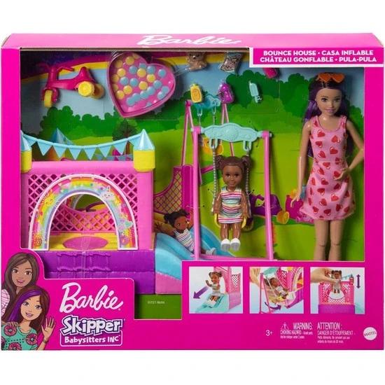 Barbie Oyuncak Bebek Bakıcısı Skipper Oyun Evi Seti Hhb67 ürün görseli 1