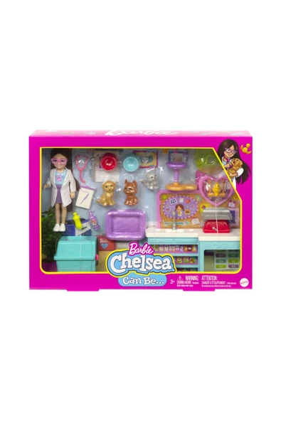 Barbie Oyuncak Chelsea Meslekleri Öğreniyor Veteriner Oyun Seti Hgt12 ürün görseli 1