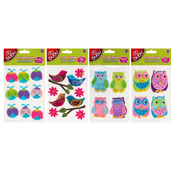 Bu-Bu Stickers 3D Keçe Büyük Karışık Bubu-Sts008 ürün görseli 1