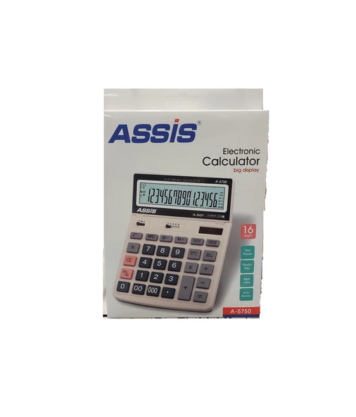Cassa Elektronik Hesap Makinesi 16 Basamak Gri A-5750 ürün görseli 1