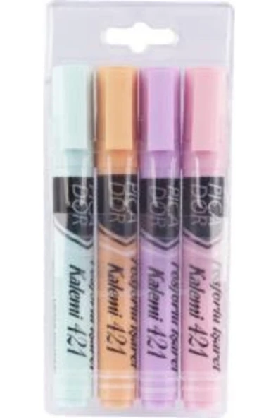Picador Pastel Highlighter Fosforlu Kalem Karışık Renk 421 (4 Lü Paket) ürün görseli 1