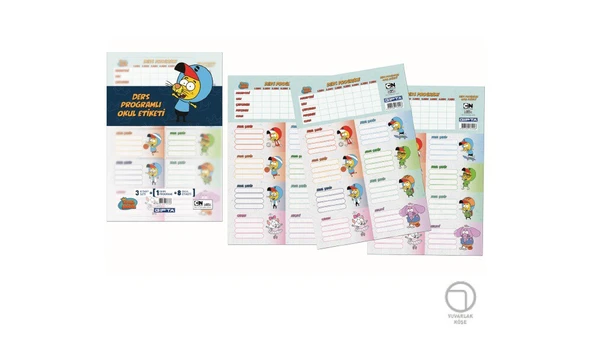 Gıpta Kral Şakir Ders Programlı Okul Etiketi 16X24Cm 3 Yaprak 6012 ürün görseli 1