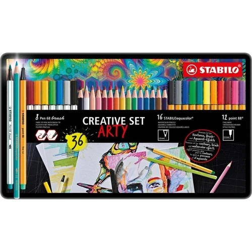 Stabilo Kreatif Set Arty 36 Renk Metal Kutu 87/3193 ürün görseli 1