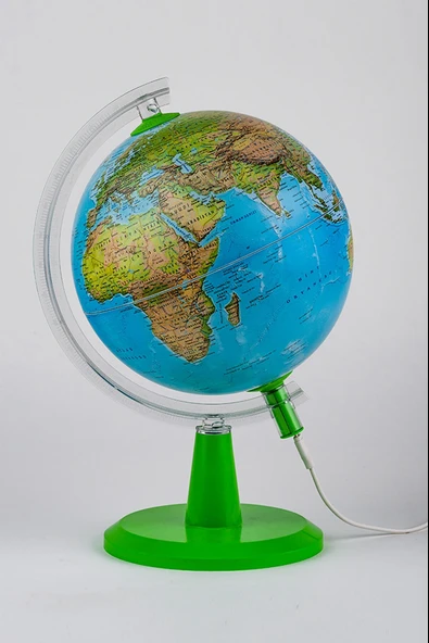 Gürbüz Dünya Küre Modern Fiziki Işıklı 26Cm 48301 ürün görseli 1